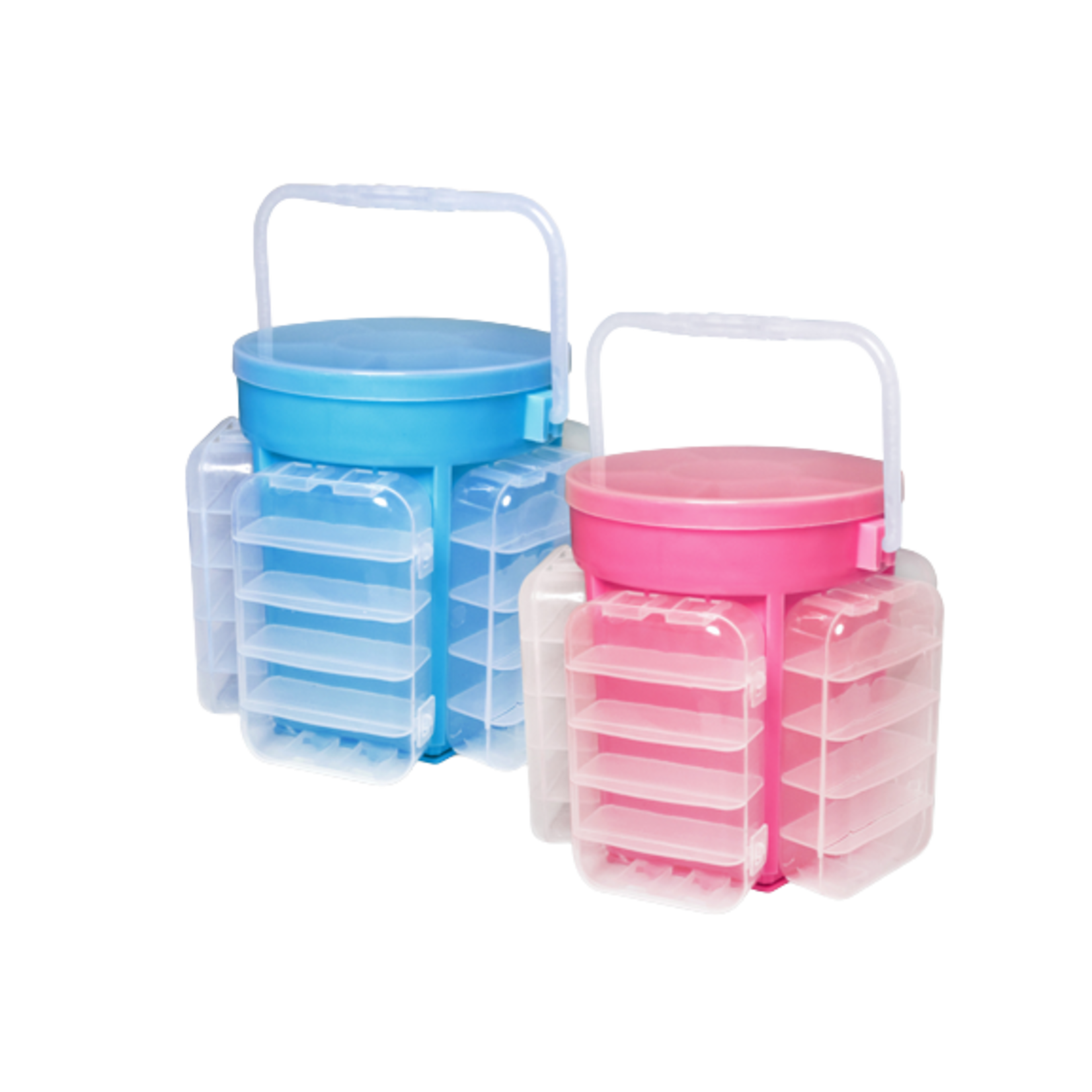 CRAFT STORAGE/ORG BUCKET W/5 SNAP-ON ORG BOXES