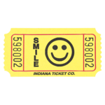 YELLOW SMILEY TICKET ROLL