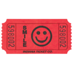 RED SMILEY TICKET ROLL