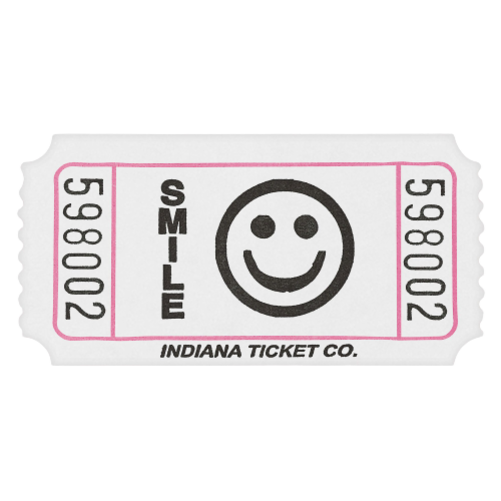 WHITE SMILEY TICKET ROLL