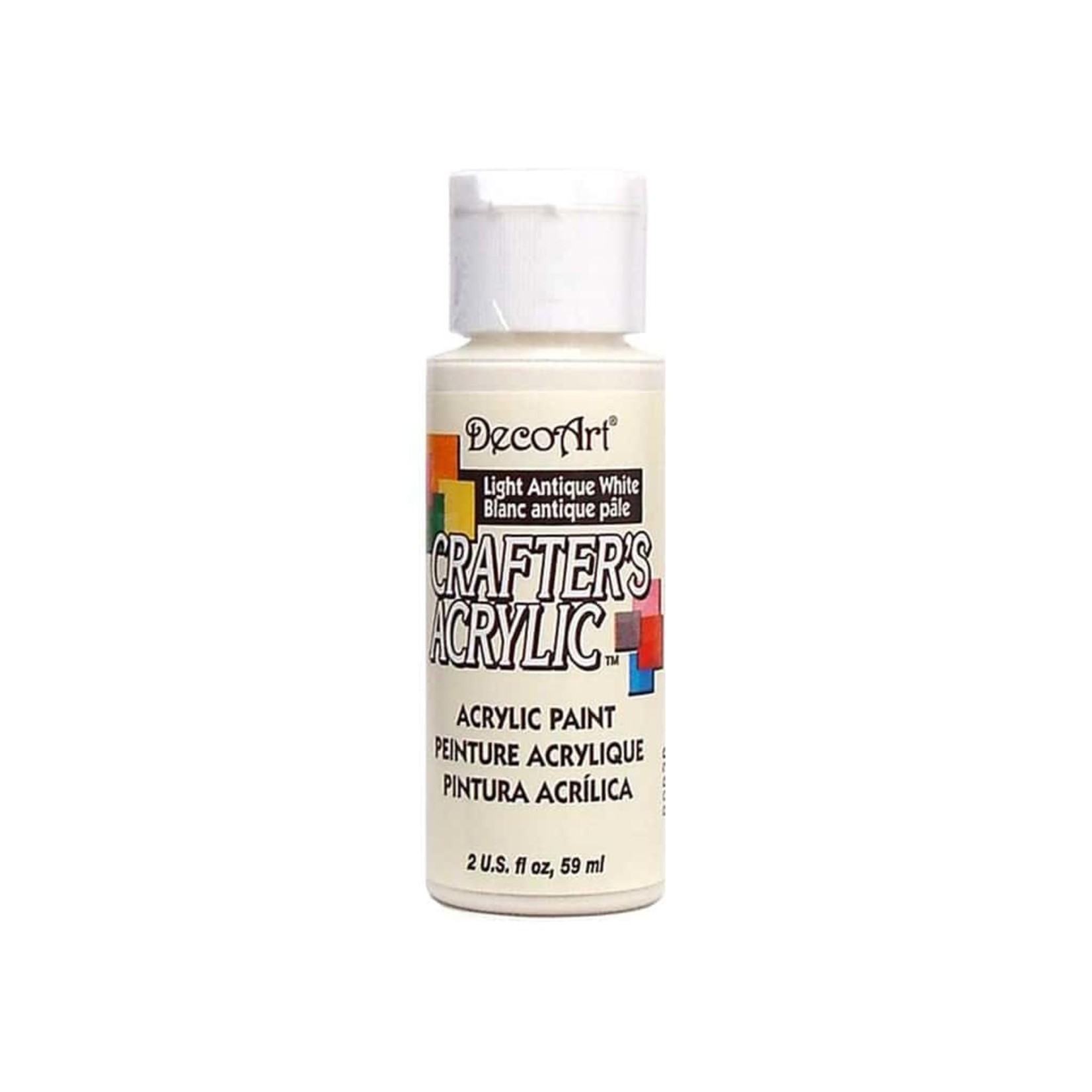 CRAFTERS ACRYLIC PAINT - LIGHT ANTIQUE WHITE