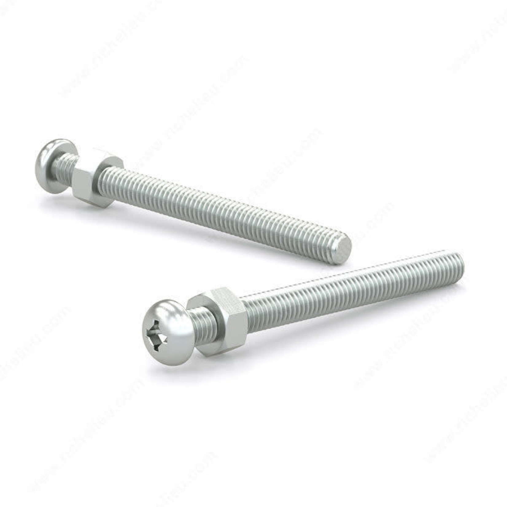 RELIABLE MACHINE SCREW WITH NUT, PAN HEAD, 10-24 2IN, 8PK BLISTER