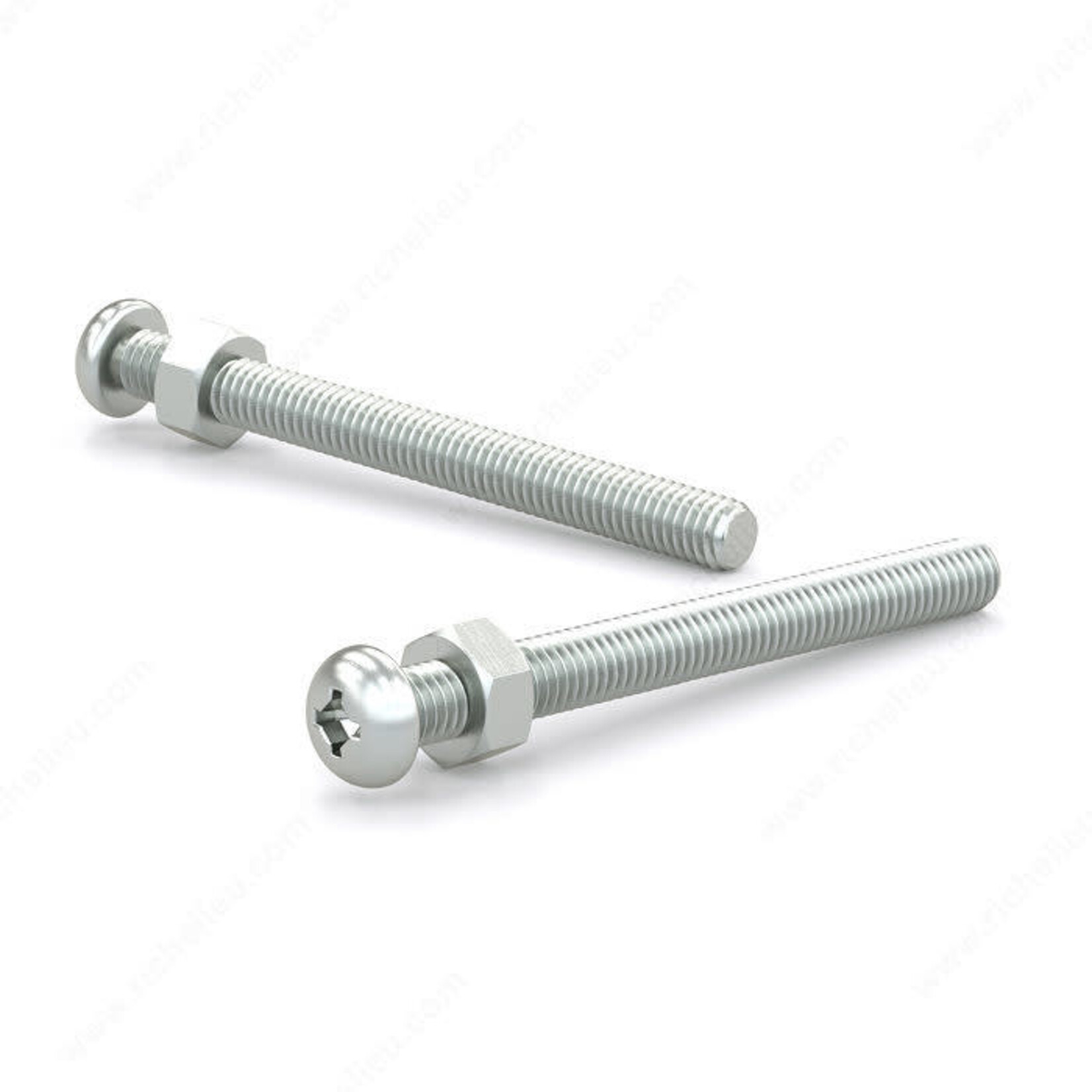 RELIABLE MACHINE SCREW WITH NUT, PAN HEAD, 10-24 2-1/2IN, 6PK BLISTER