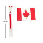 CANADA FLAG WITH STICK - 18'' X 12''