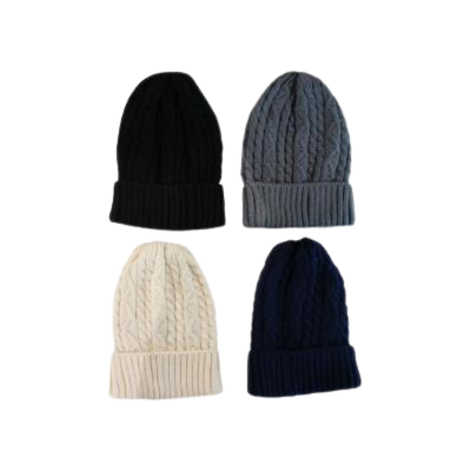 LADIES - CABLE KNITTED DESIGN TOQUES