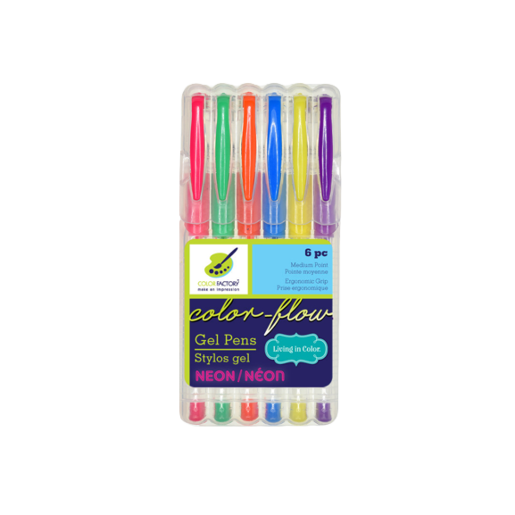 COLOR-FLOW GEL PENS NEON - 6 PCS