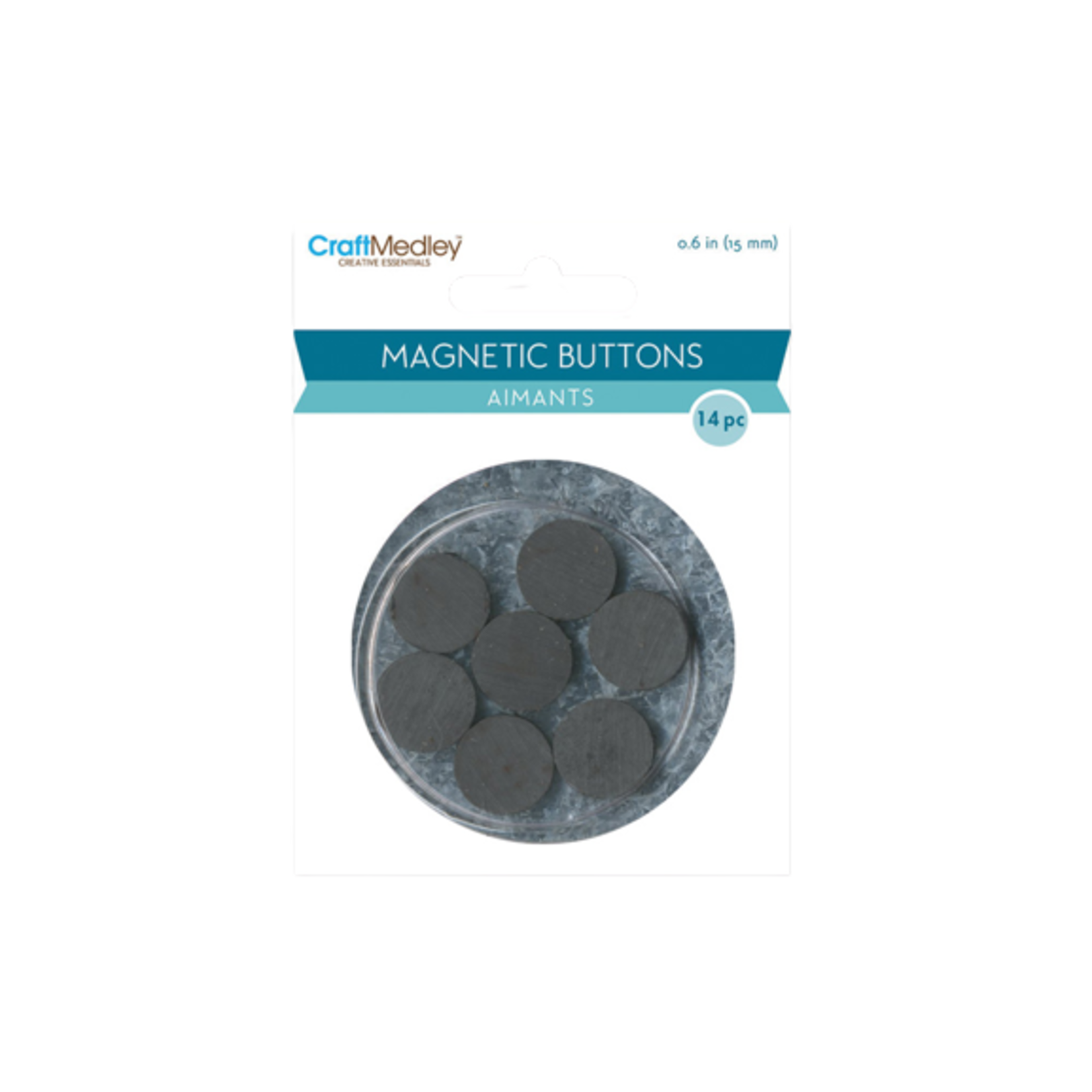 MAGNETIC BUTTONS (15 MM) 14 PCS