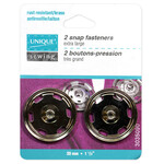 UNIQUE SEWING SNAP FASTENERS NICKEL 1 1/8IN - 2 SETS