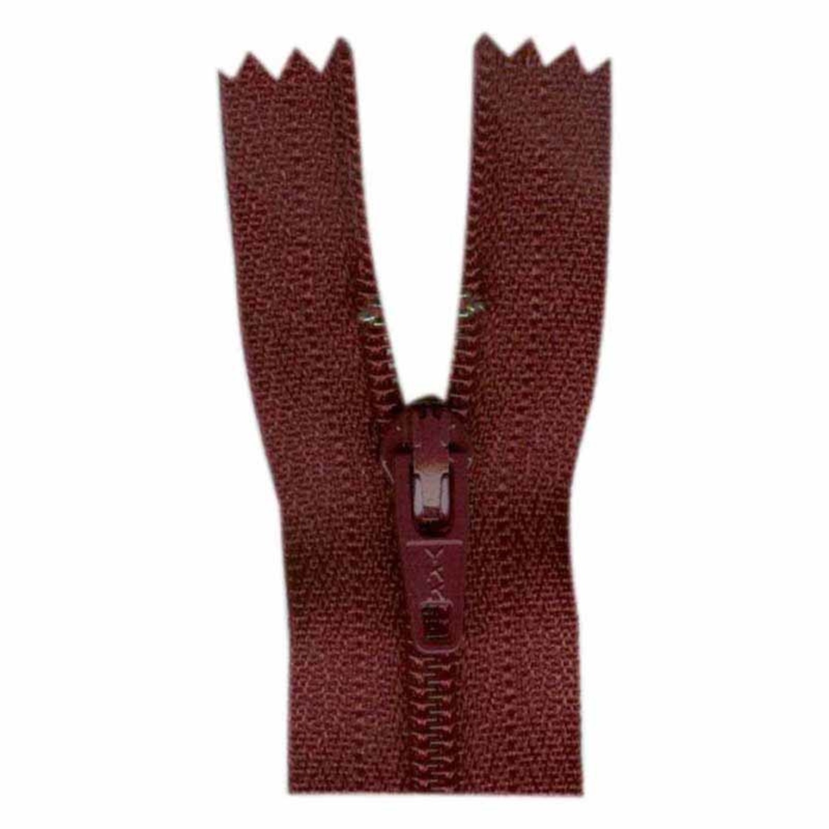 20CM CLOSED END ZIPPER - BURGUNDY