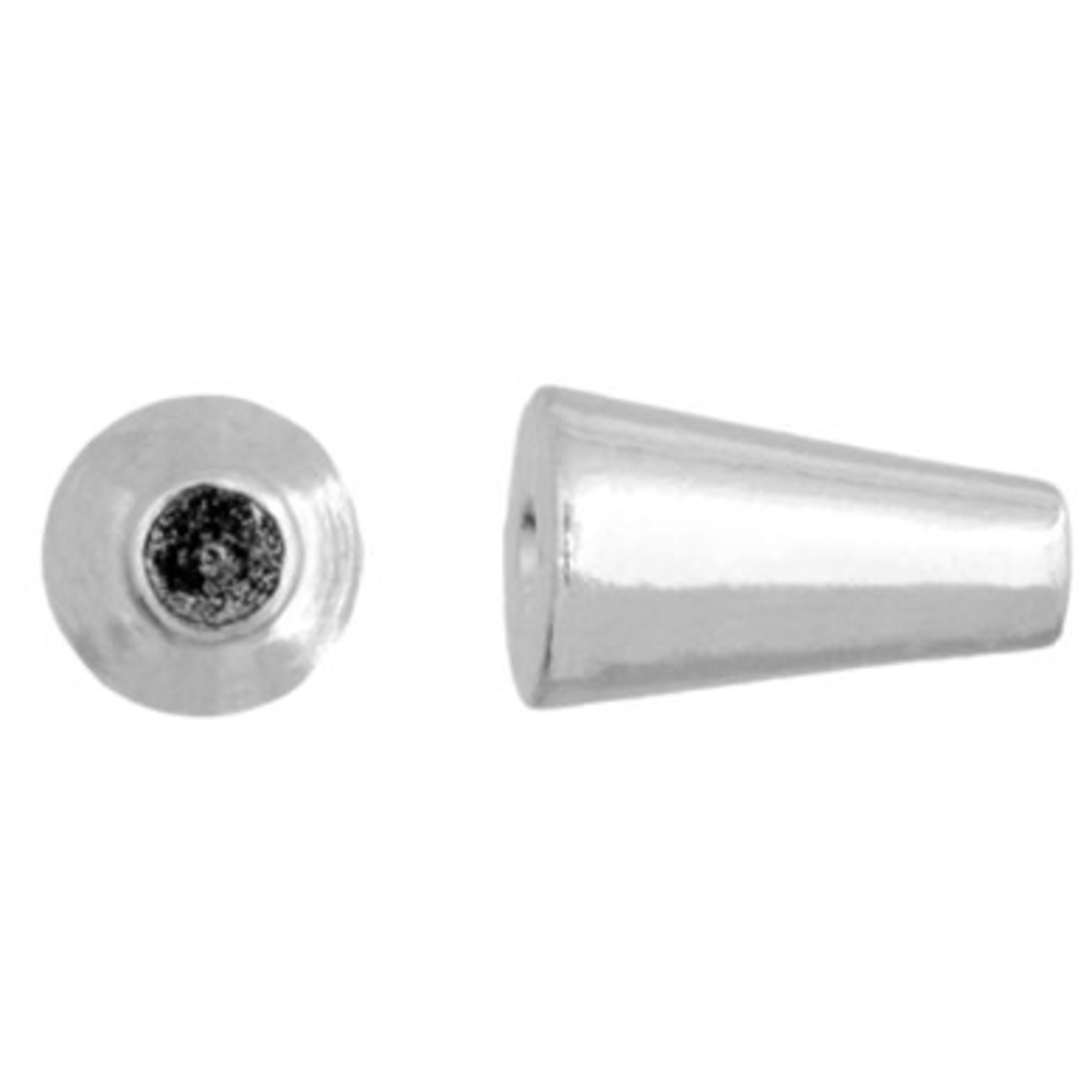 MEMORY WIRE END CAPS - WHITE - 6.5MM - 6PK