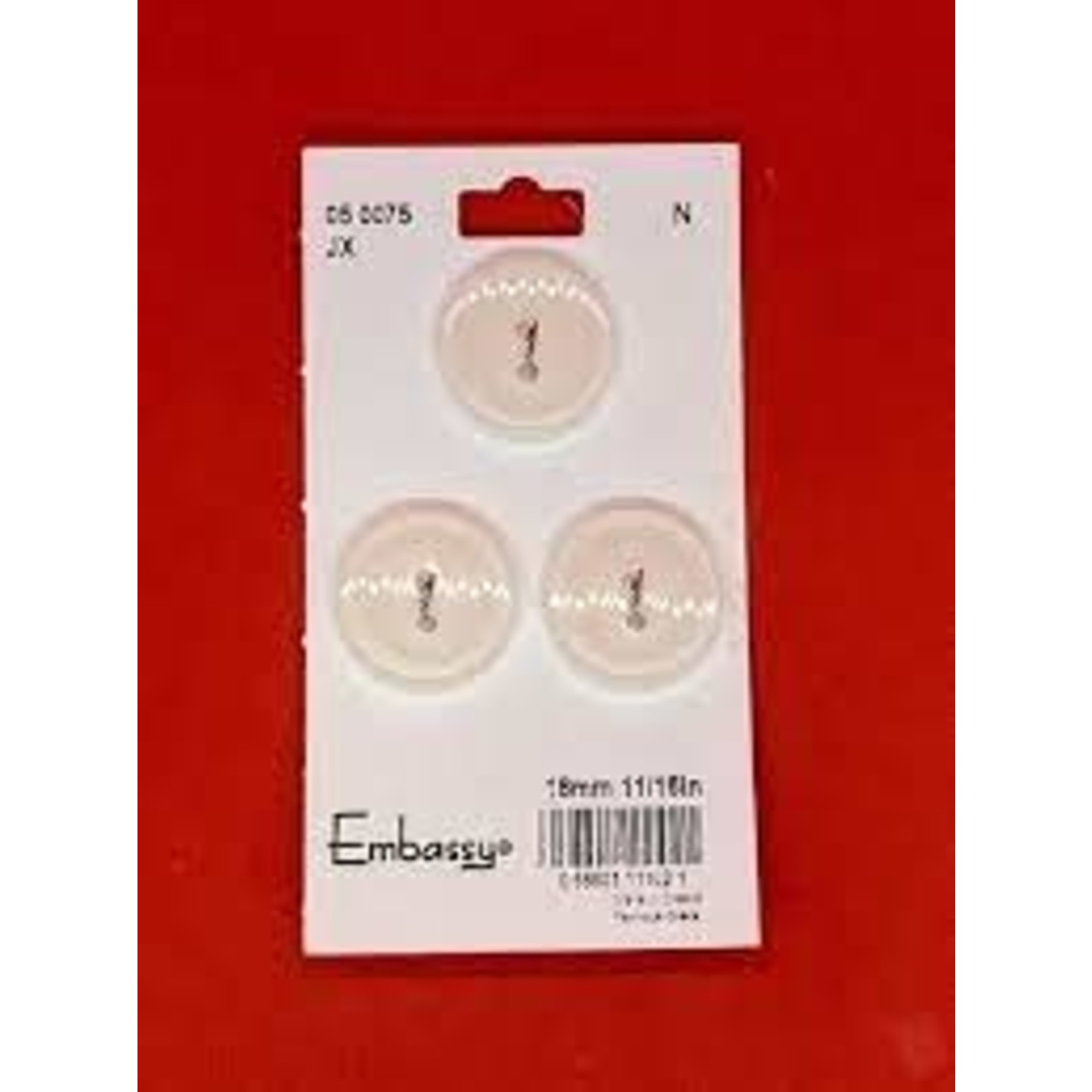 18MM WHITE SPARKLY BUTTONS - 2 HOLES - 3PK