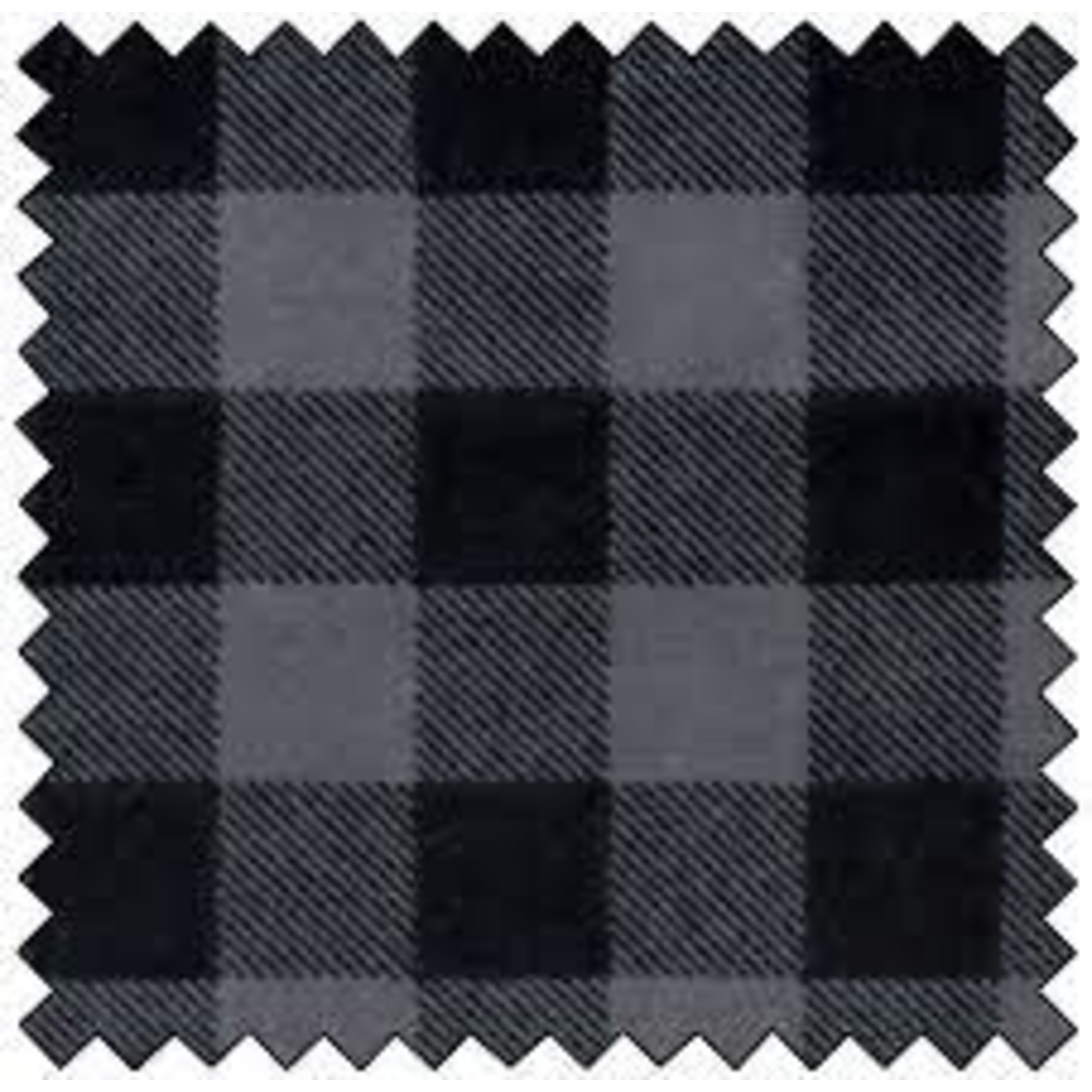 TIMBER! GREY BLACK FLANNEL-  60IN WIDE - 100% COTTON - PER METER