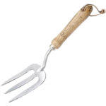 GARDENING FORK STEEL WITH WOODEN HANDLE