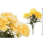 CARNATIONS WITH BABY BREATH - YELLOW