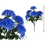 BLUE CARNATIONS WITH BABY BREATH