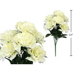 CARNATIONS WITH BABY BREATH - CREAM