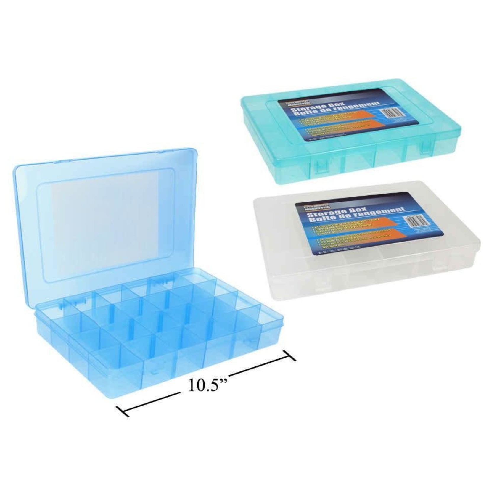 24 COMPARTMENT STORAGE BOX ADJUSTABLE DIVIDERS