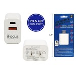 IFOCUS DUAL PD+QC 18W USB CHARGER