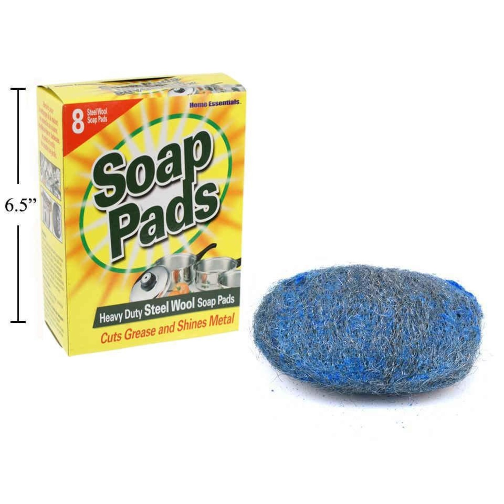 STEEL WOOL SOAP PADS HEAVY DUTY 8 PCS