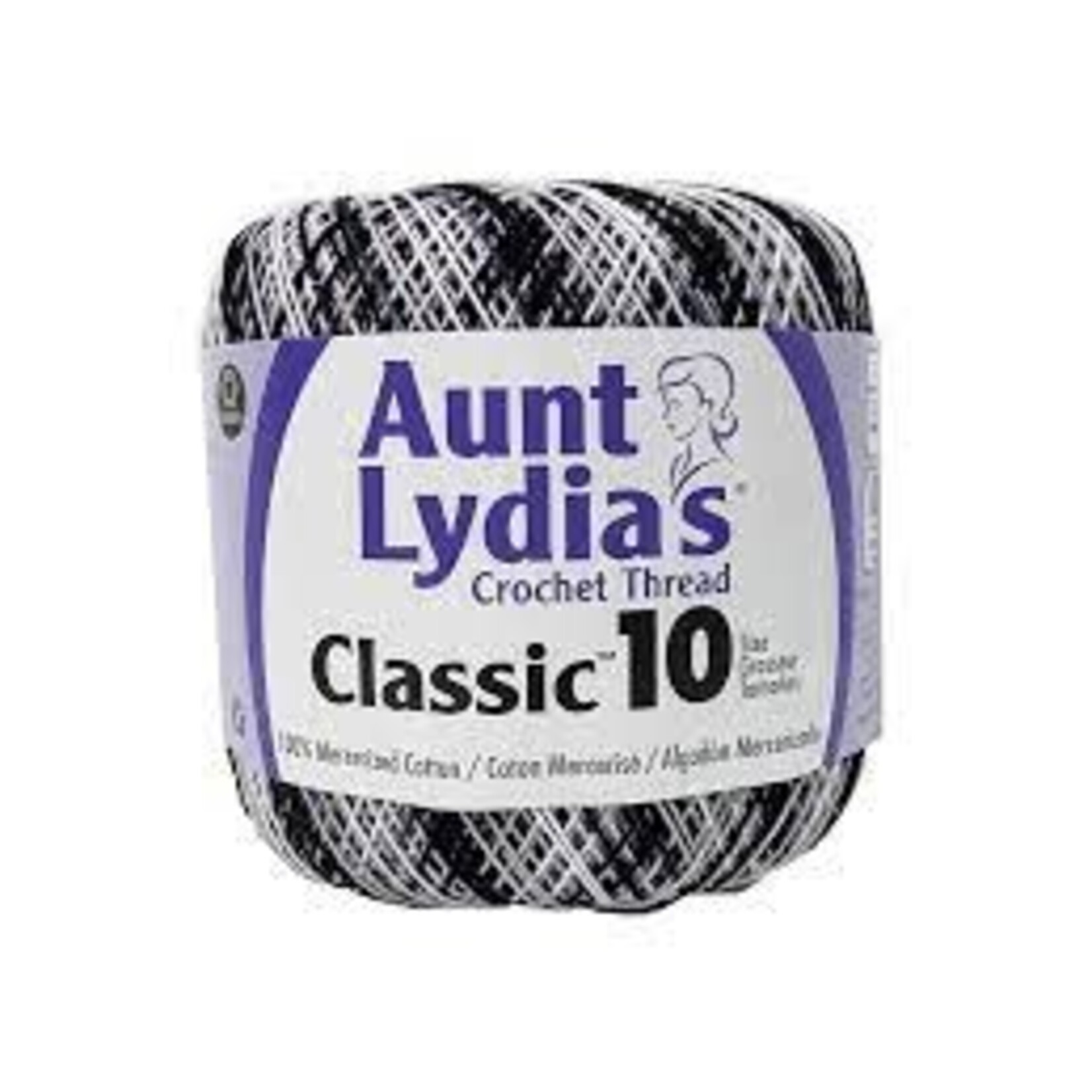AUNT LYDIA'S CROCHET THREAD CLASSIC 10 ZEBRA North Cobalt Flea Market
