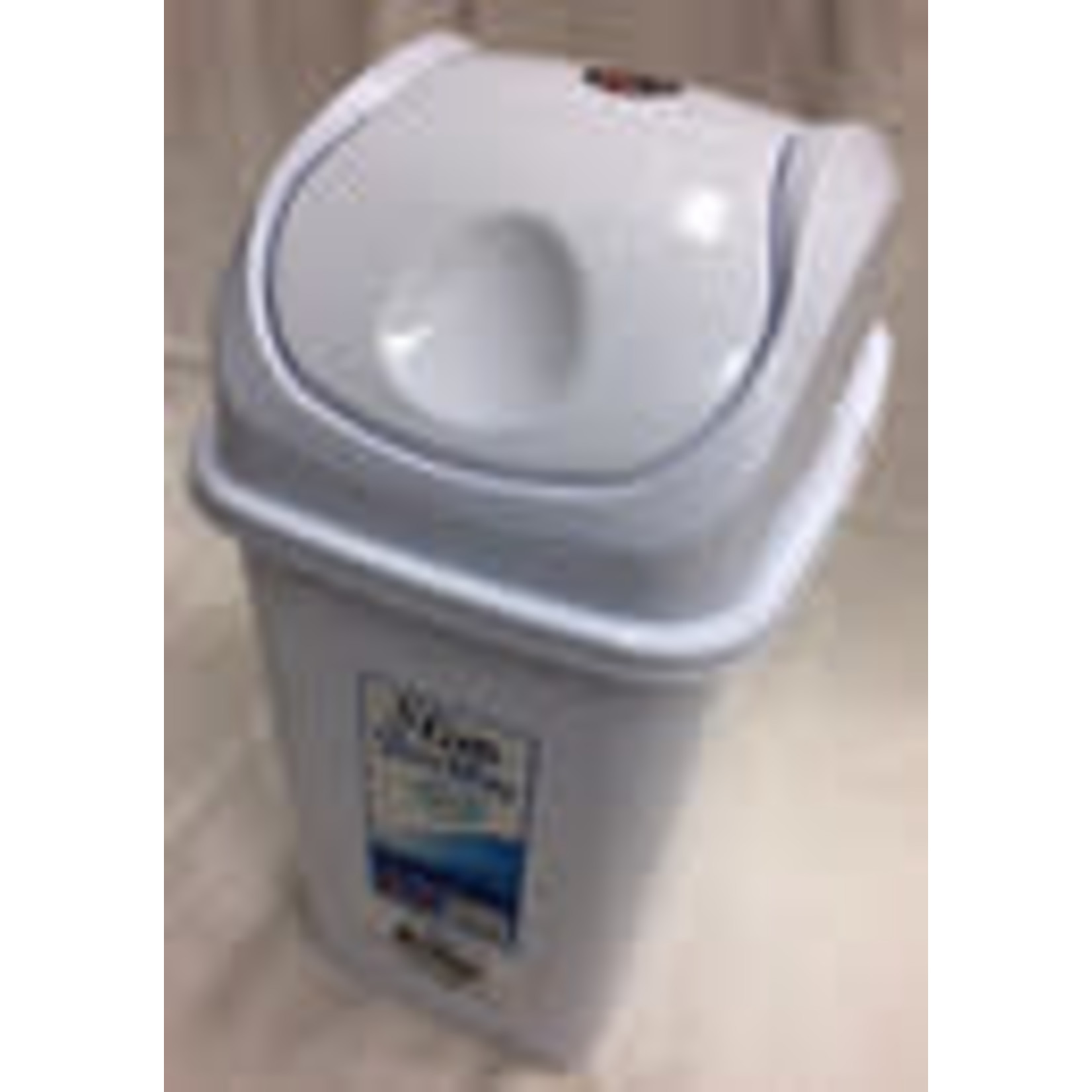 10LT SLIM PLASTIC GARBAGE BIN WHITE