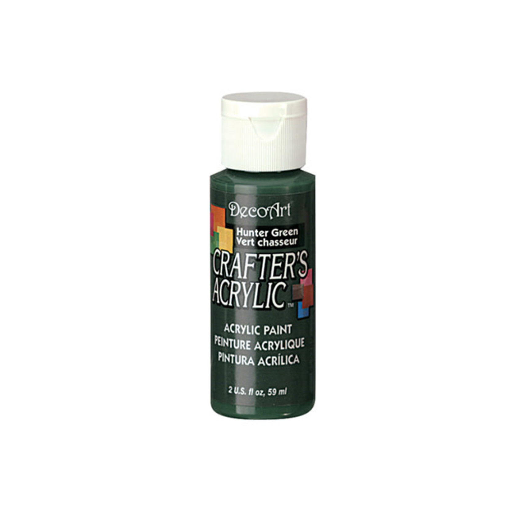 CRAFTERS ACRYLIC PAINT - 2 OZ CRAFT & HOBBY- 41 HUNTER GREEN