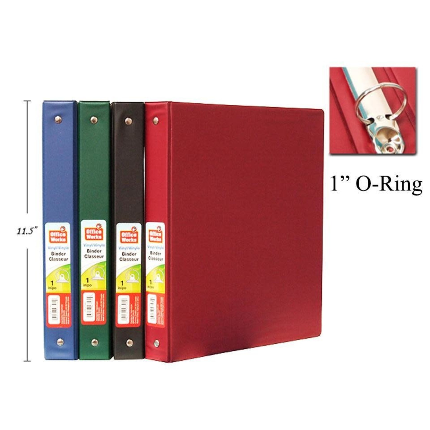 1'' VINYL BINDER ASST COLORS