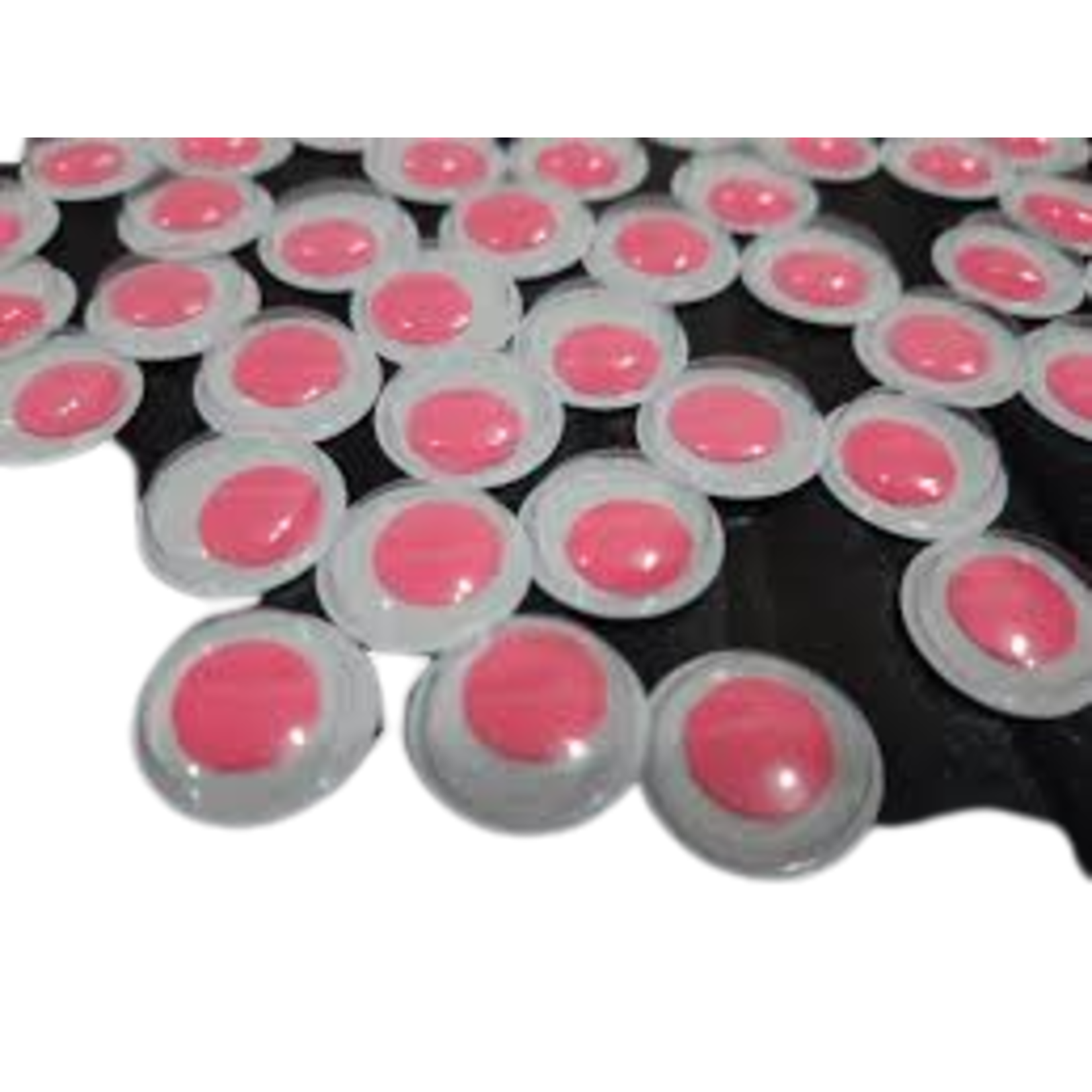 10MM COLOURED WIGGLY EYES  - PINK