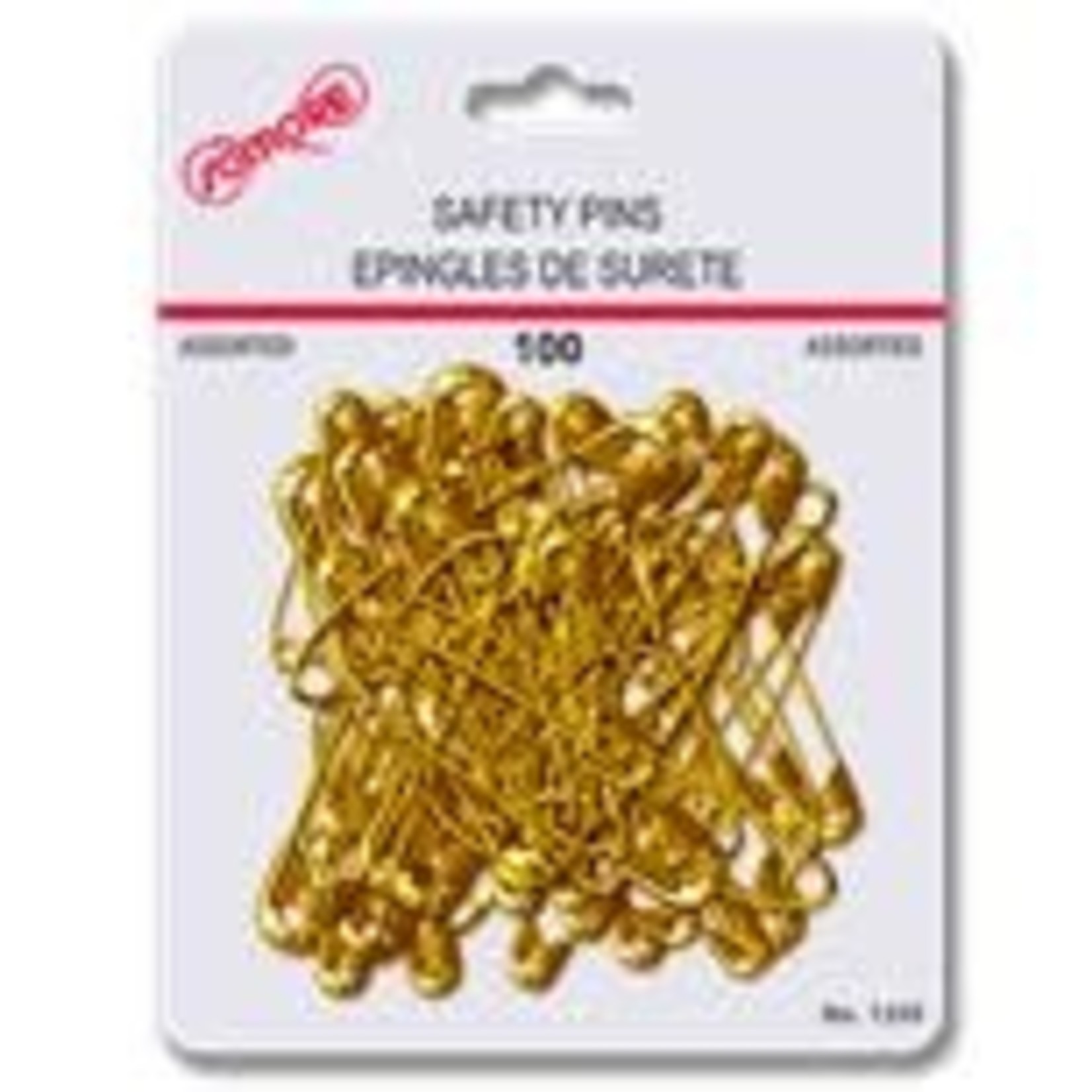 SAFETY PINS - BRASS - 100PCS