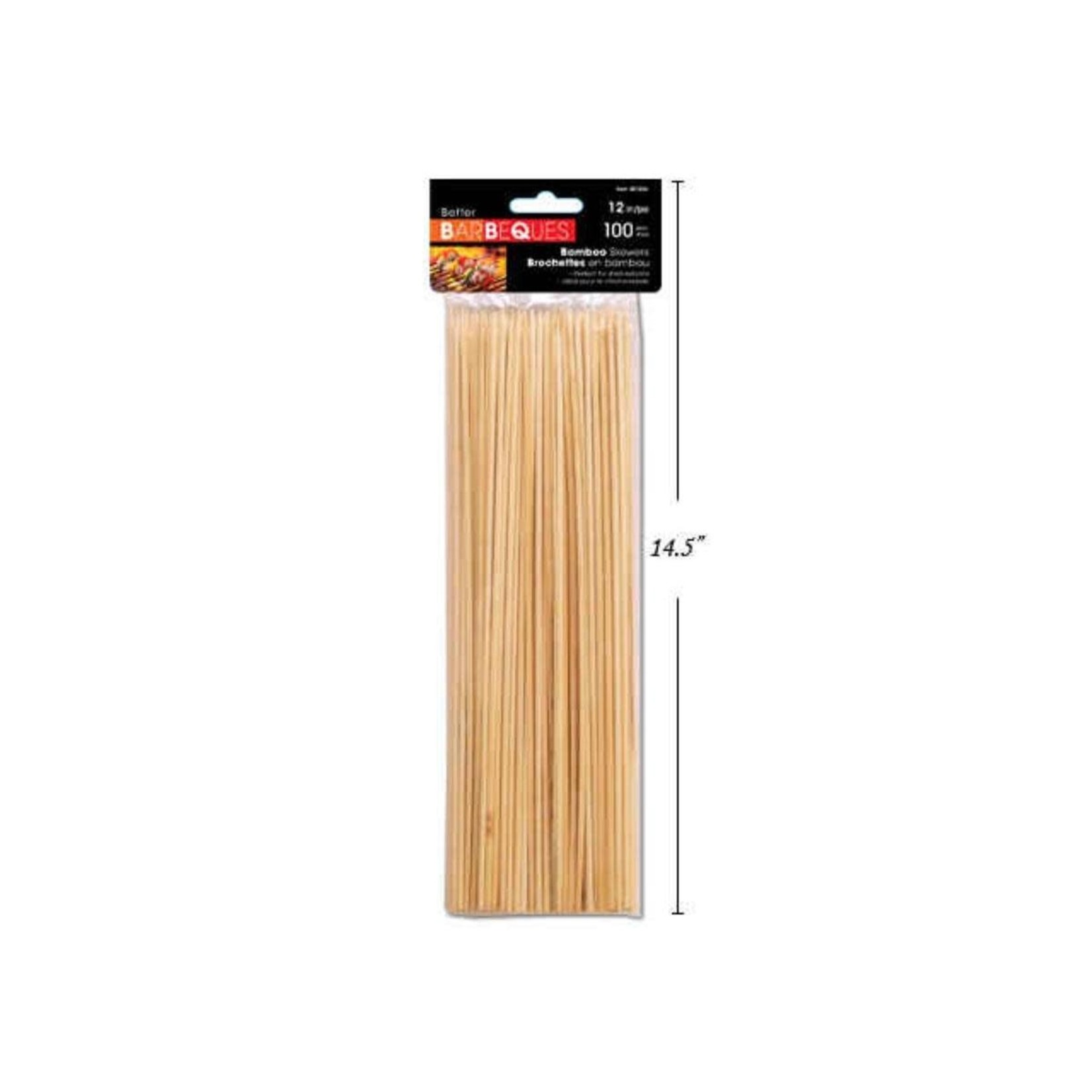 12IN BAMBOO SKEWERS-100PK