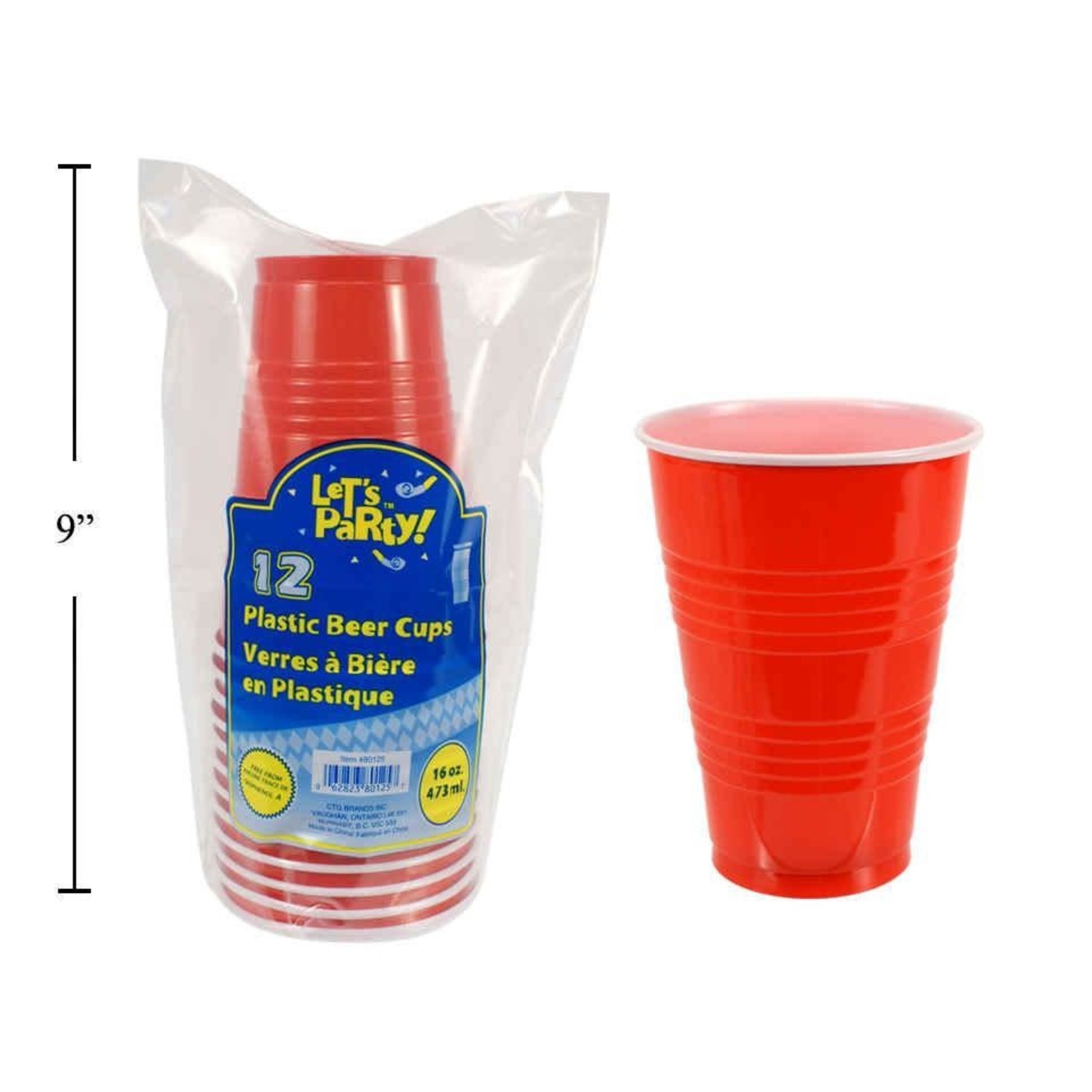 RED PLASTIC BEER CUPS 12 PCS North Cobalt Flea Market