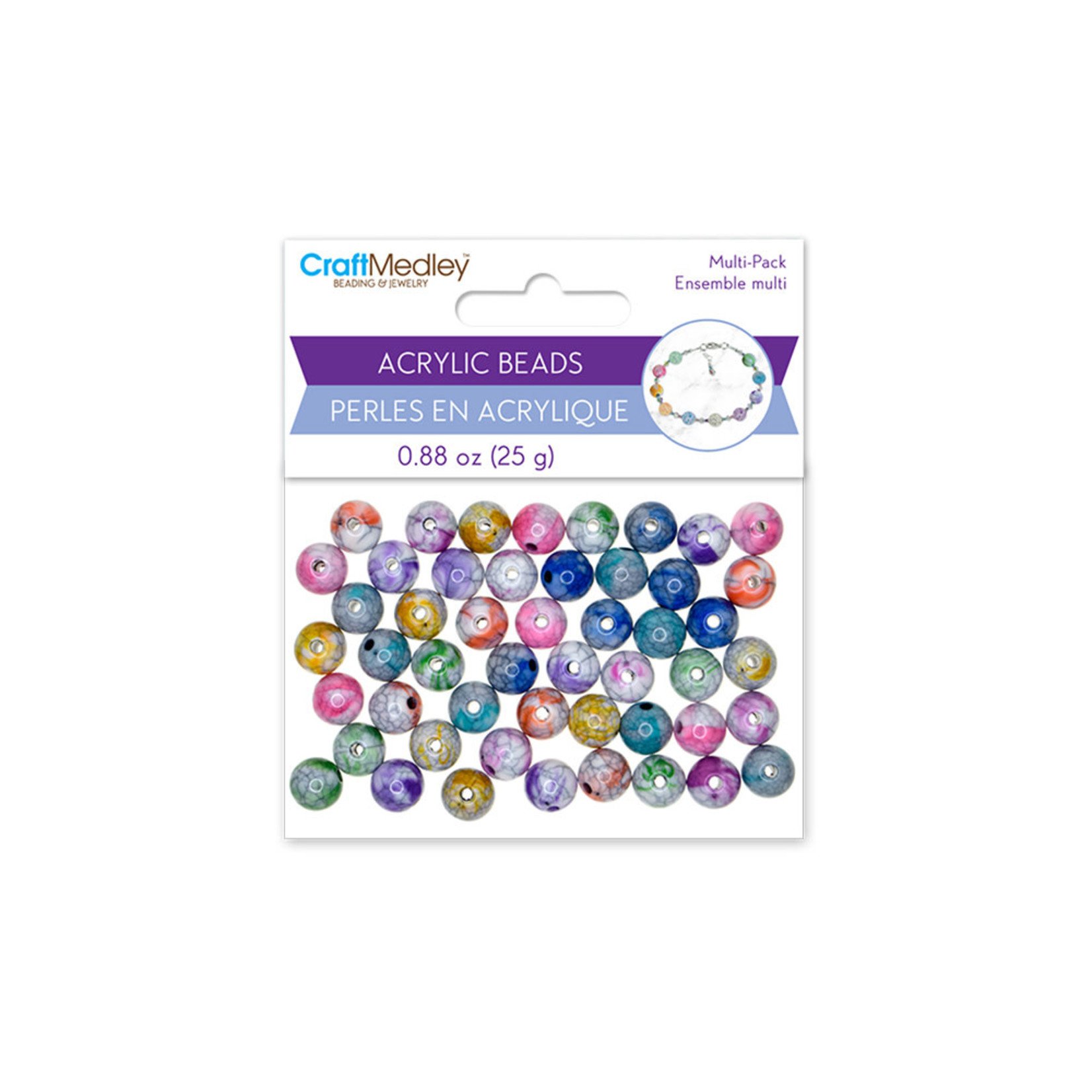 10MM ROUND MULTI-PACKS  25G  A) MARBLE MIX
