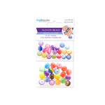 ACRYLIC FASHION BEADS: 40PC MULTI-PACKS B) ROUND