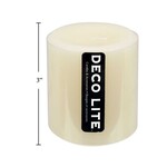 DECOLITE - CANDLE, IVORY - 3''