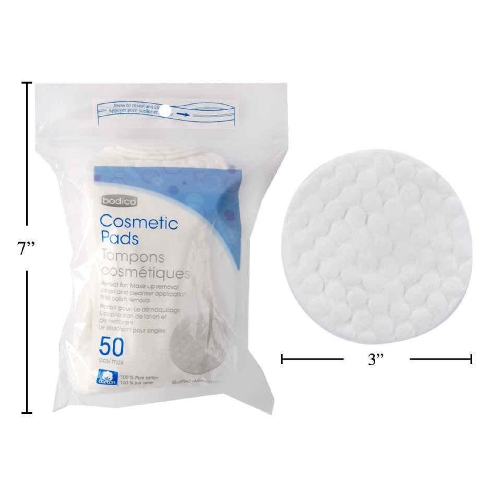 BODICO* LARGE COSMETIC PADS 50PC