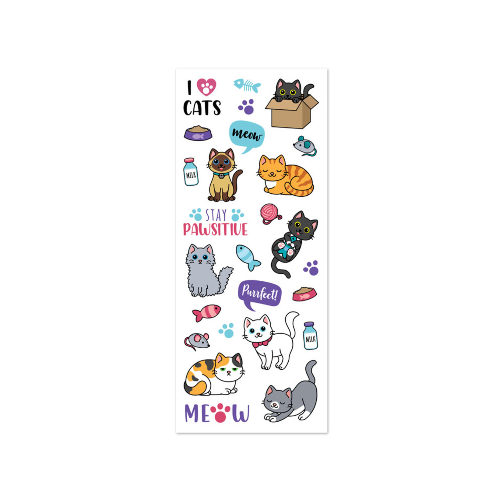 PAPER CRAFT STICKER: 5IN X12IN CLASSIC THEMES 'CLEAR' PHOTO SAFE 06) CAT LIFE
