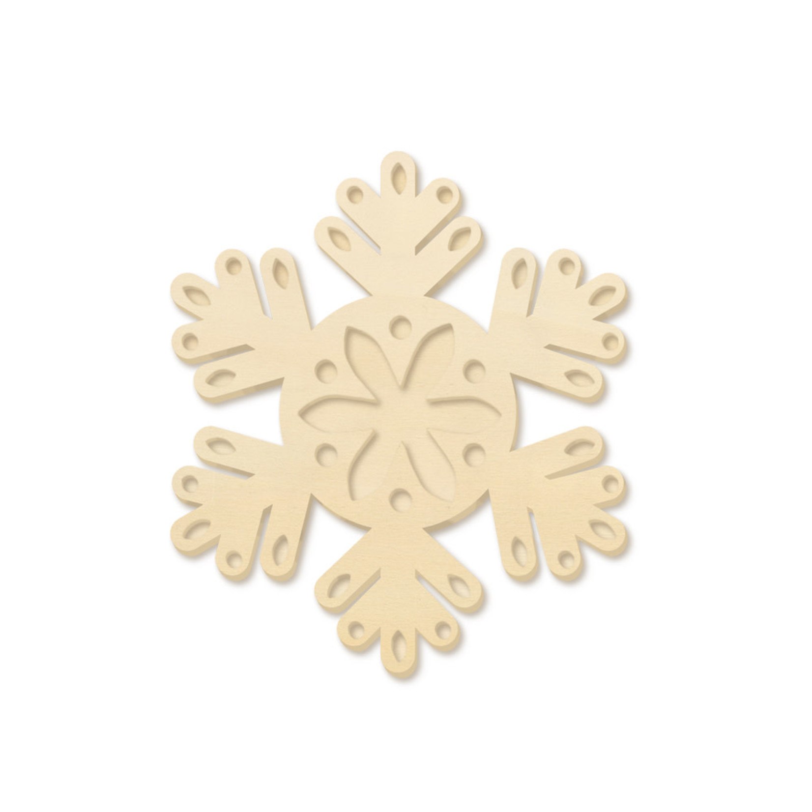 HOLIDAY WOOD: 10IN DIY PLAQUE 3D 7MM(T) D) SNOWFLAKE