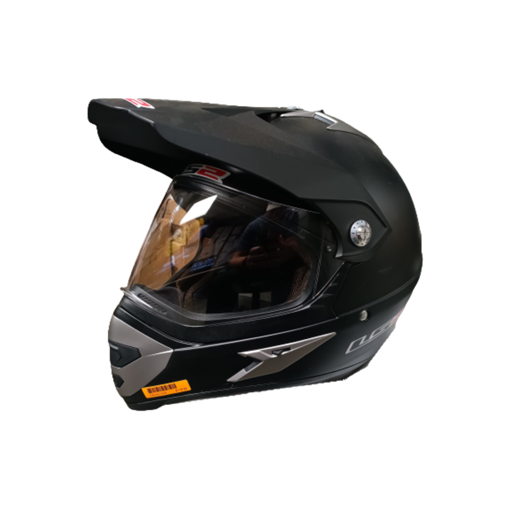 FLAT BLACK MOTOCROSS XL WITH VISOR
