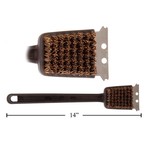 BBQ 14'' GRILL BRUSH WITH PLASTIC HANDLE