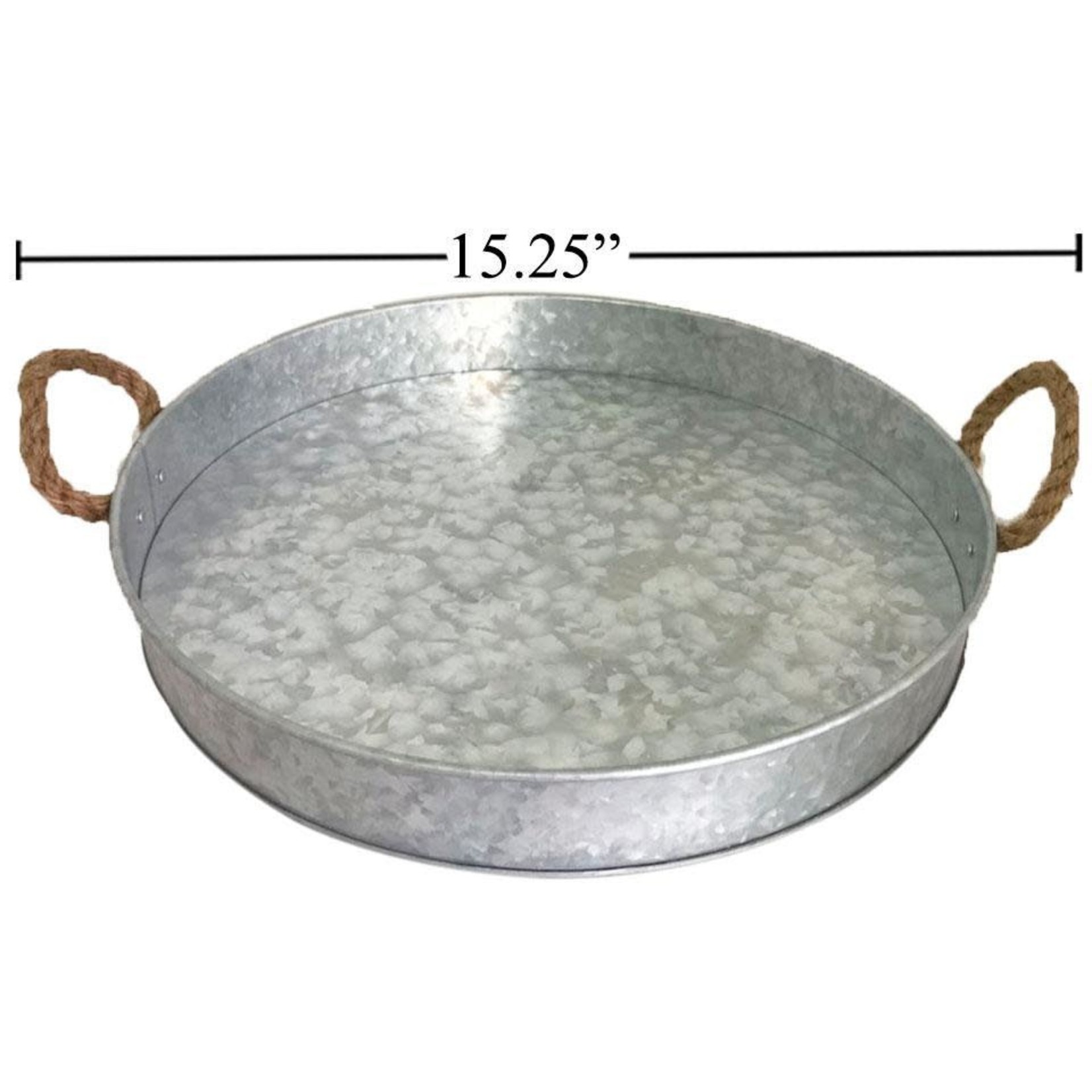 15.25IN GALVANIZED ROUND TRAY