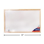 WHITE BOARD WITH METAL HANGERS 12"X18"