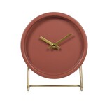 6IN  IRON TABLE CLOCK PINK
