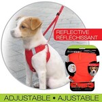 LEASH AND HARNESS SMALL RED