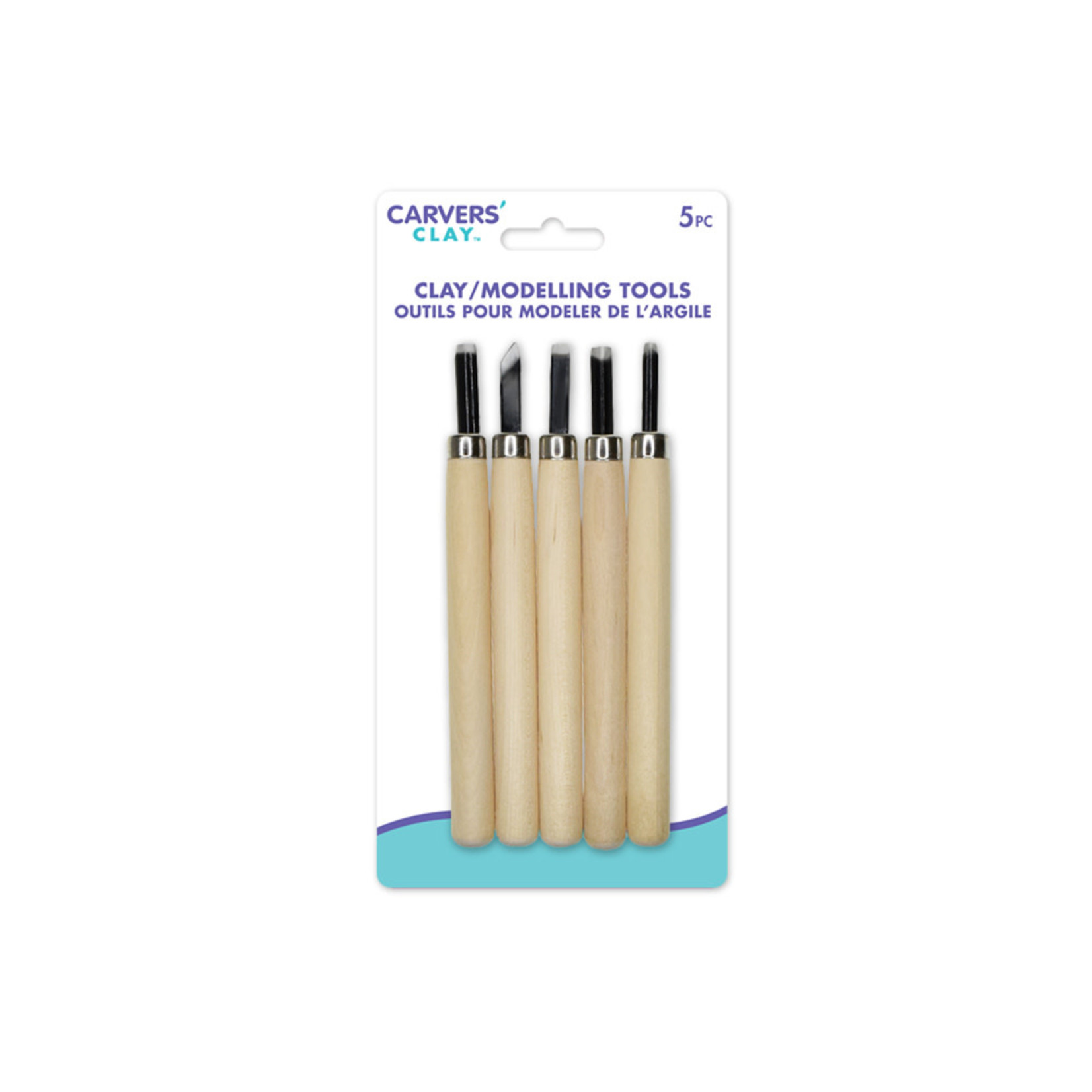 CARVERS' CLAY: CARVING/SCULPTING/MODELLING TOOLS SET 5PC ASST