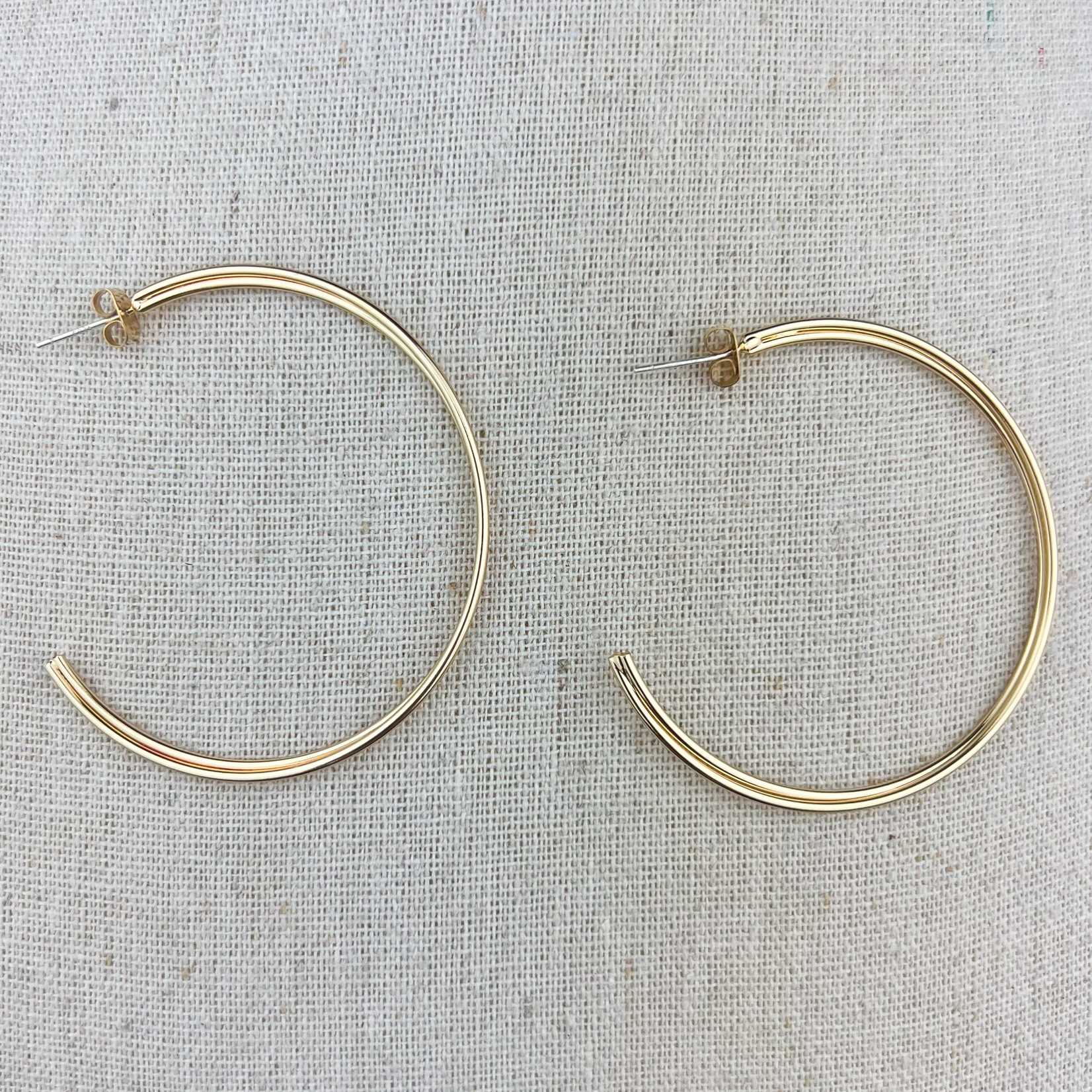 Gold Hoops Earrings 1pc/$6ea *3pcs/$4.50ea *6pcs/$3ea