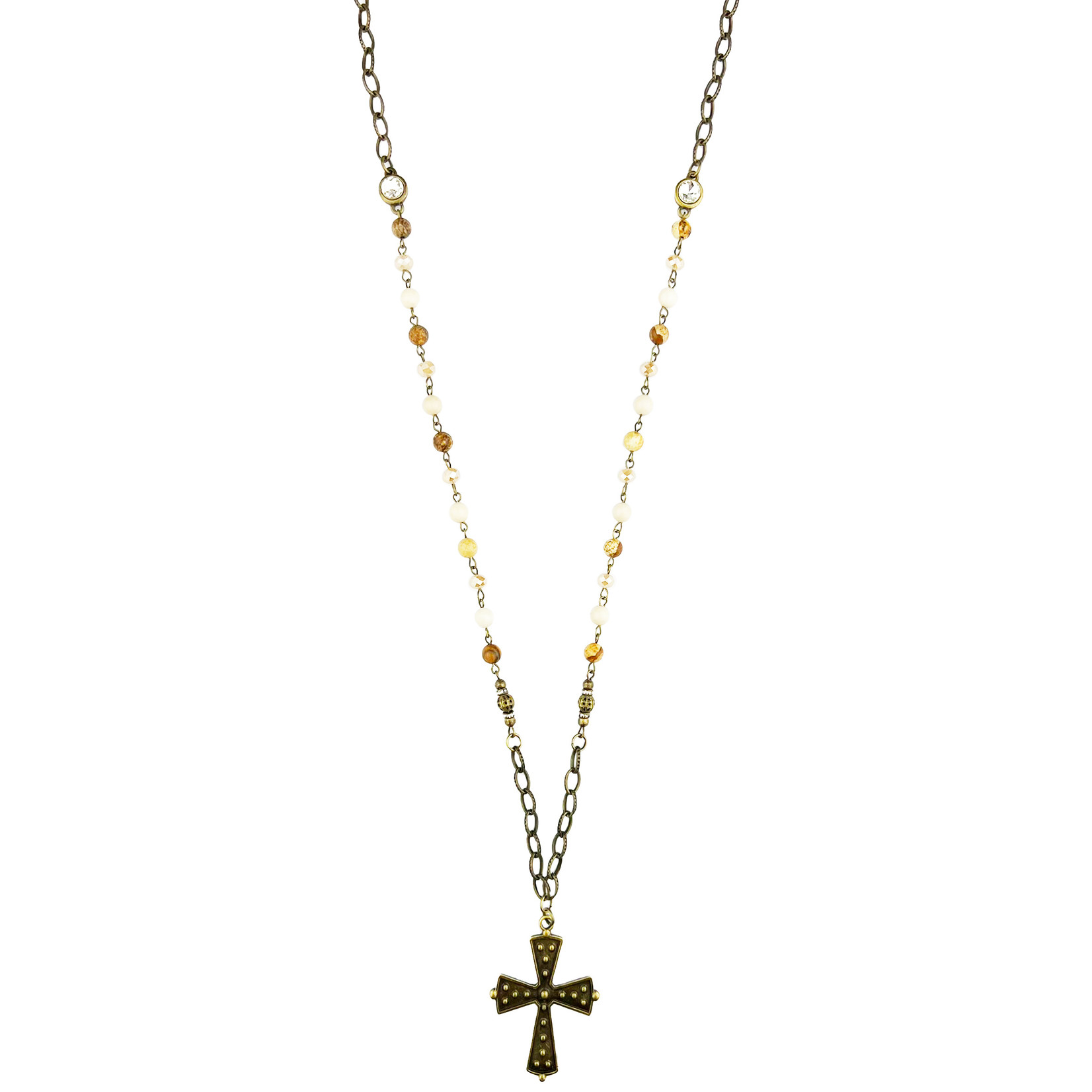 Long Cross Pendant Necklace