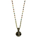Long Necklace with Removable French Medal