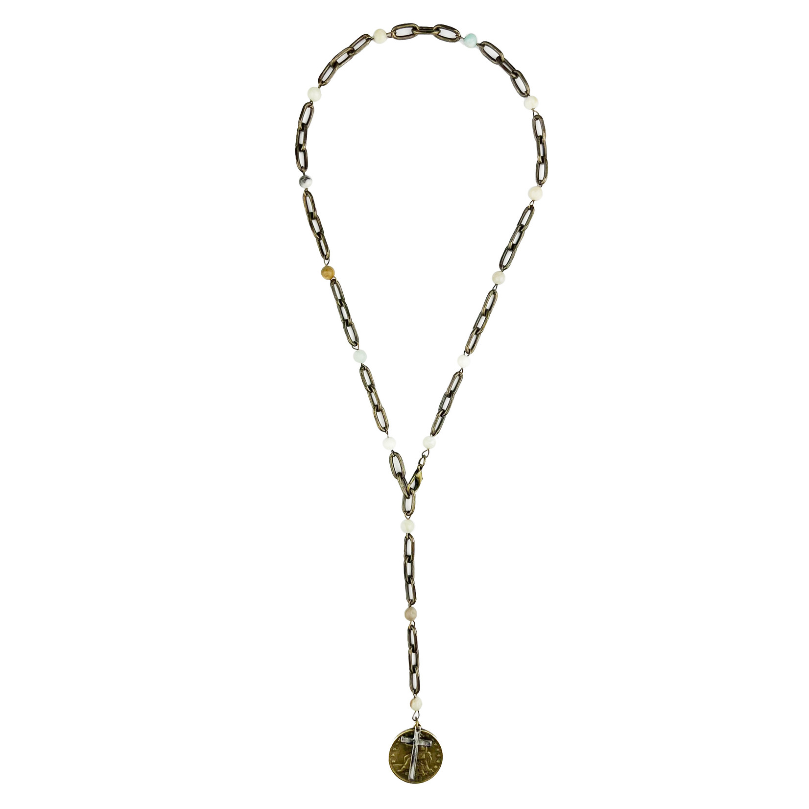 Adjustable Lariat Necklace with Pendant