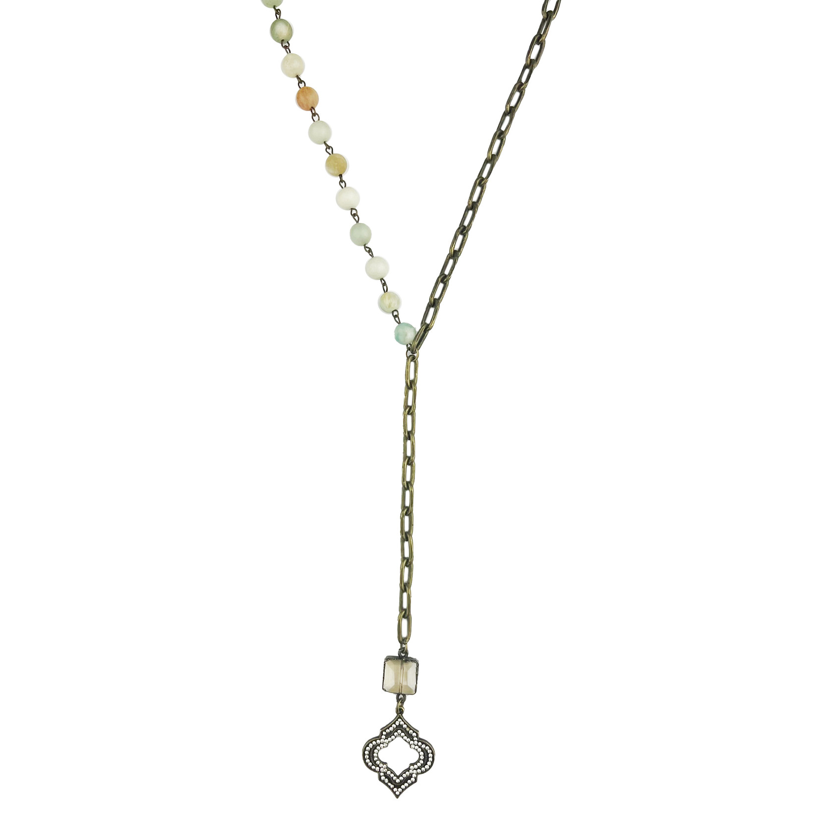 Chain & Beads Necklace 1pc/$9ea *3pcs/$6.75ea *6pcs/$4.50ea