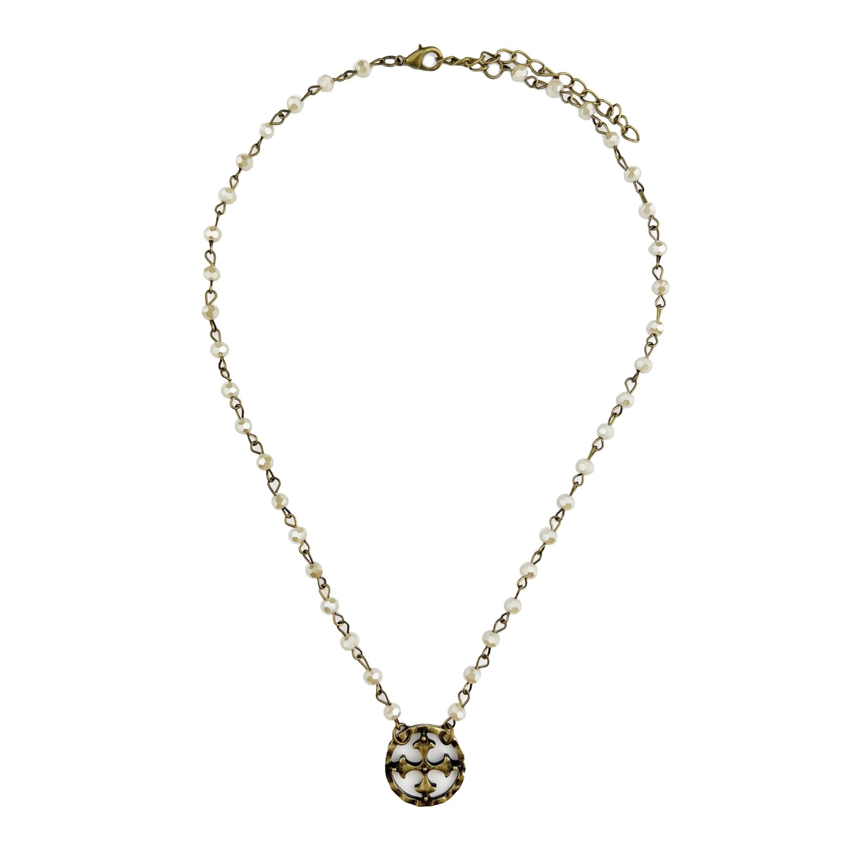 Dainty Cross Coin Pendant Necklace